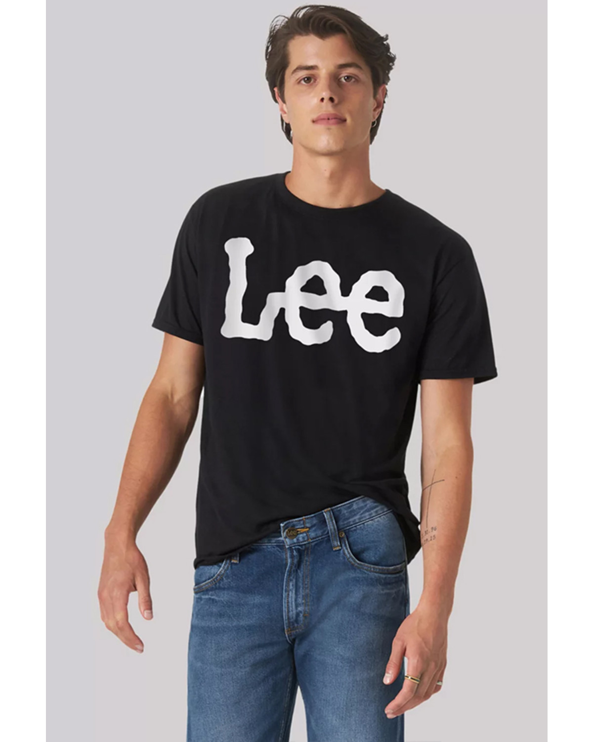 Lee Men's Black Logo Short Sleeve T-Shirt - Country Outfitter