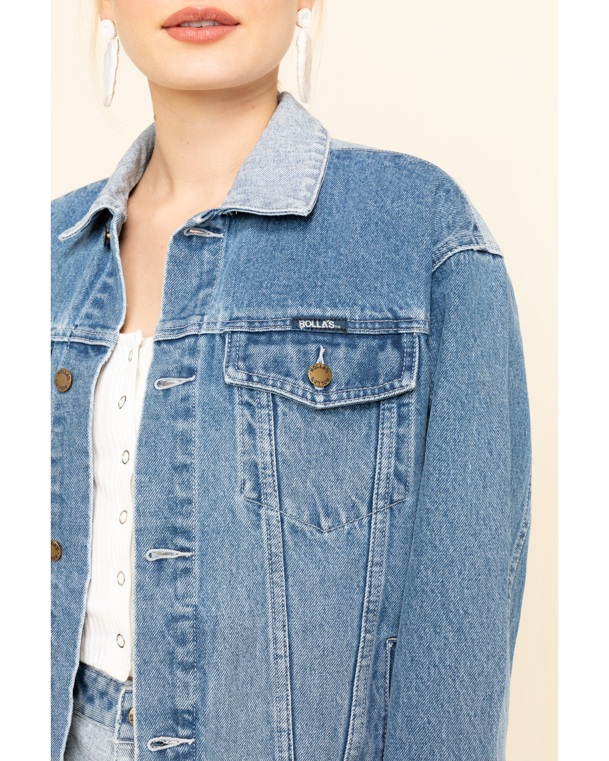 Rolla's Women's Medium Contrast Back Yoke Denim Jacket Country Outfitter