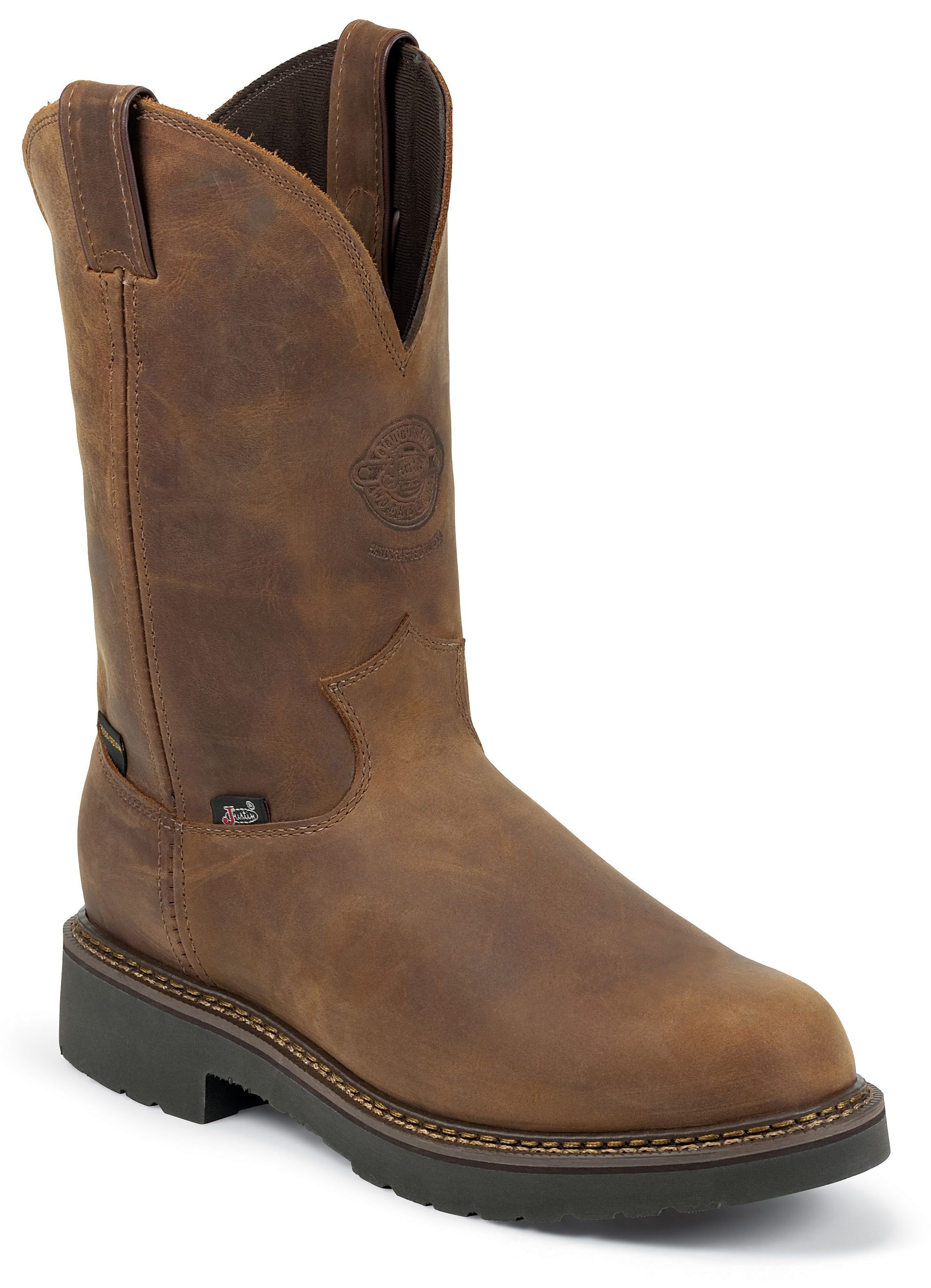 Justin Men's JMax Balusters EH Waterproof PullOn Work Boots Soft