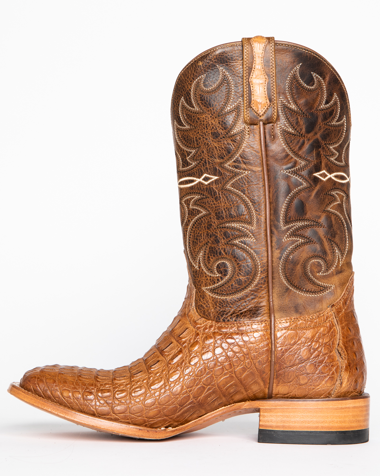 tan caiman boots