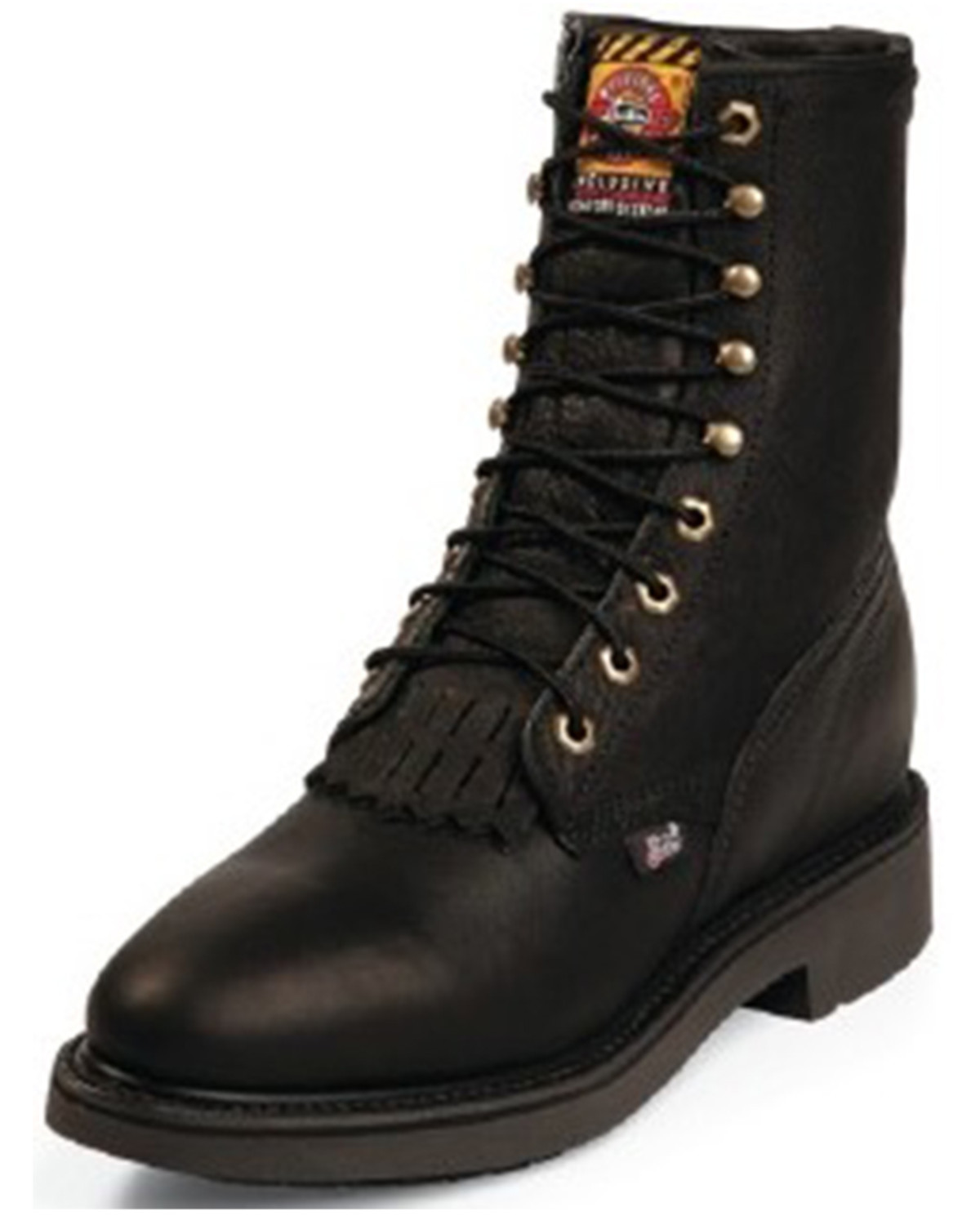 black justin work boots