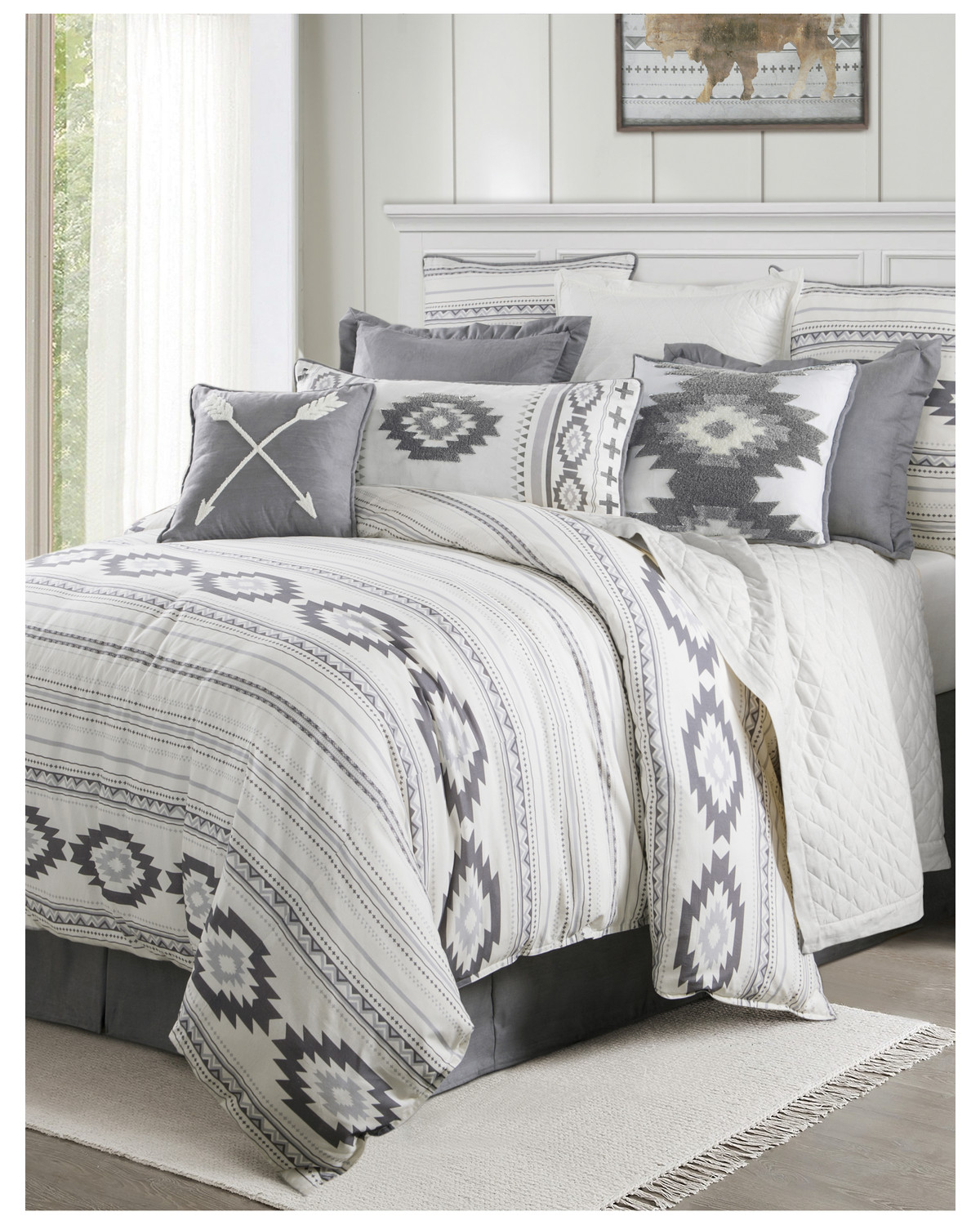 HiEnd Accents Free Spirit Super King Bedding Set Country Outfitter