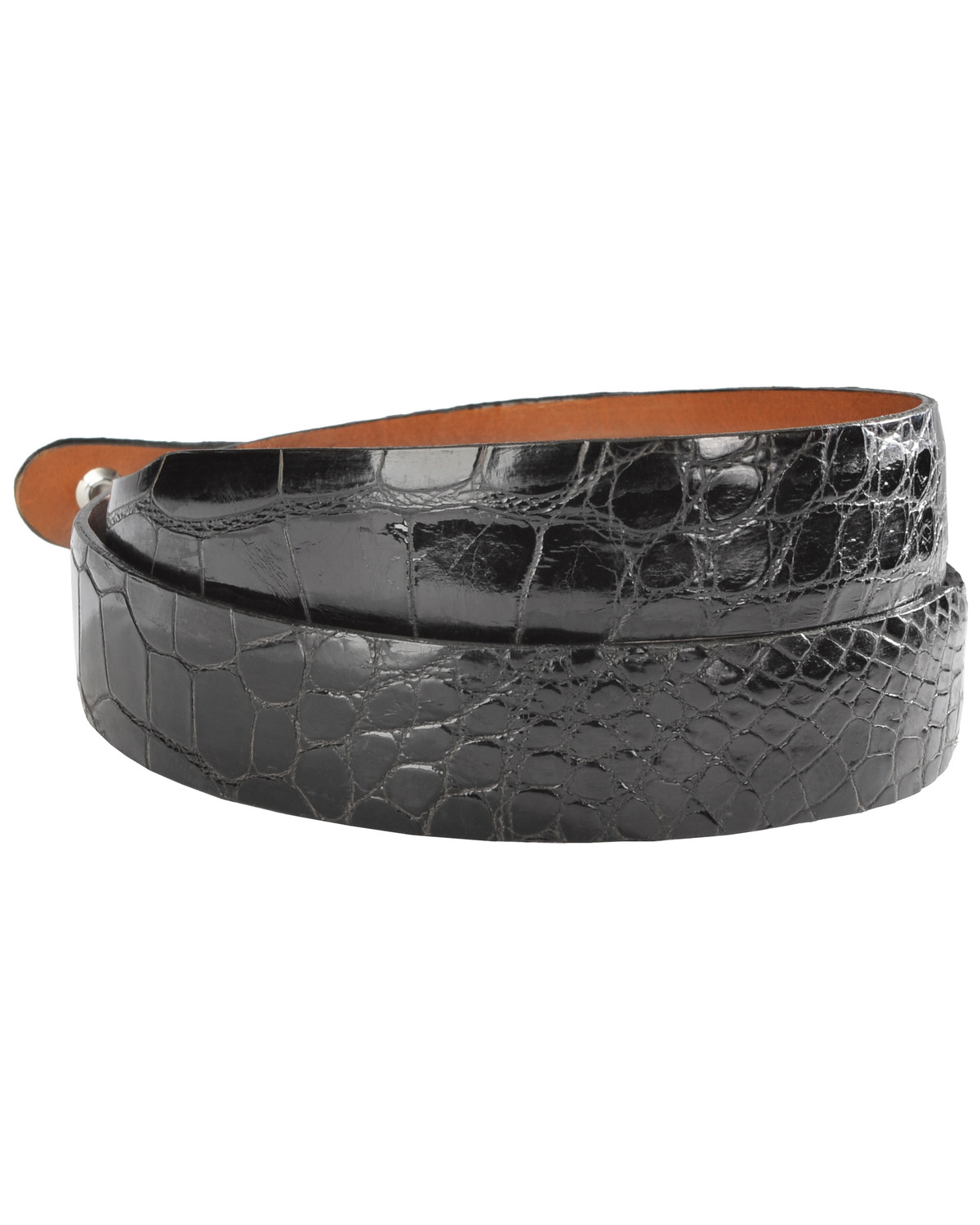 Lucchese Men's Black Alligator Leather Belt - Country Outfitter