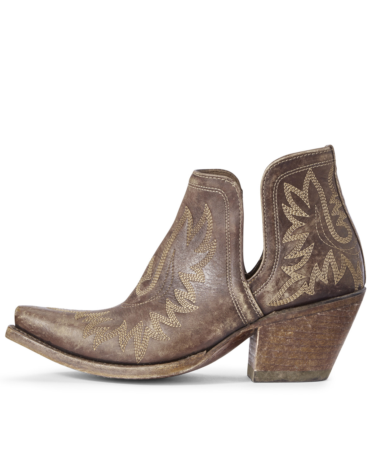 distressed womens booties