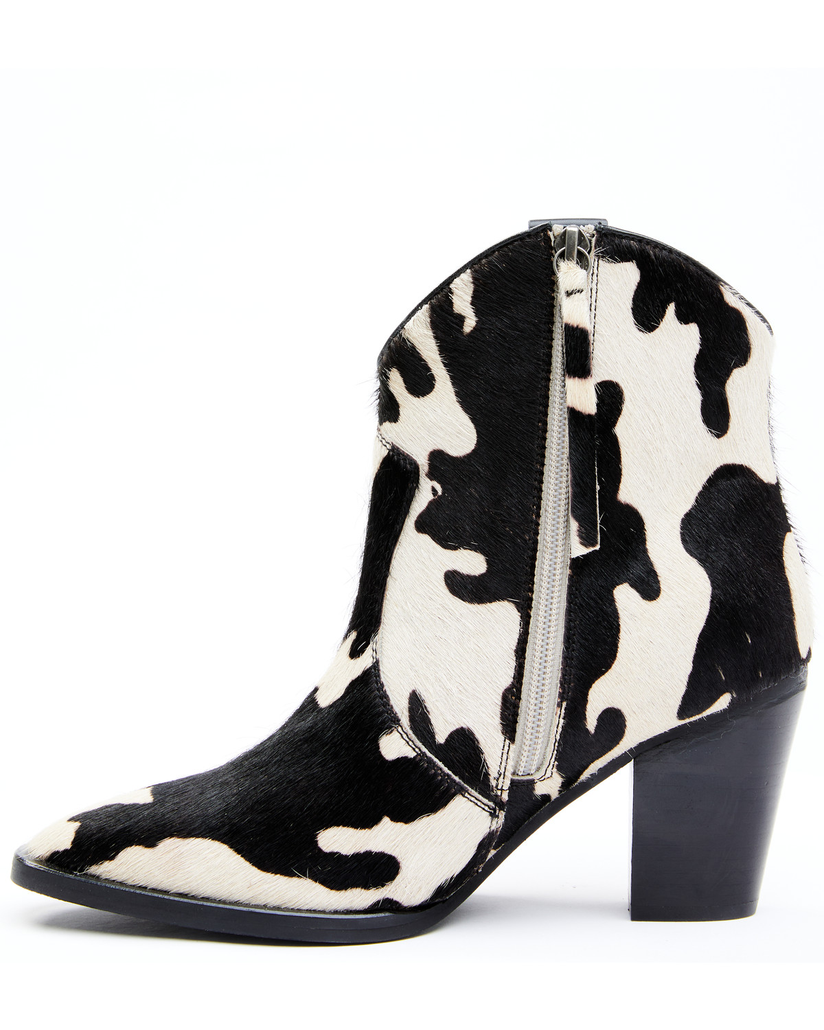 white booties rounded toe