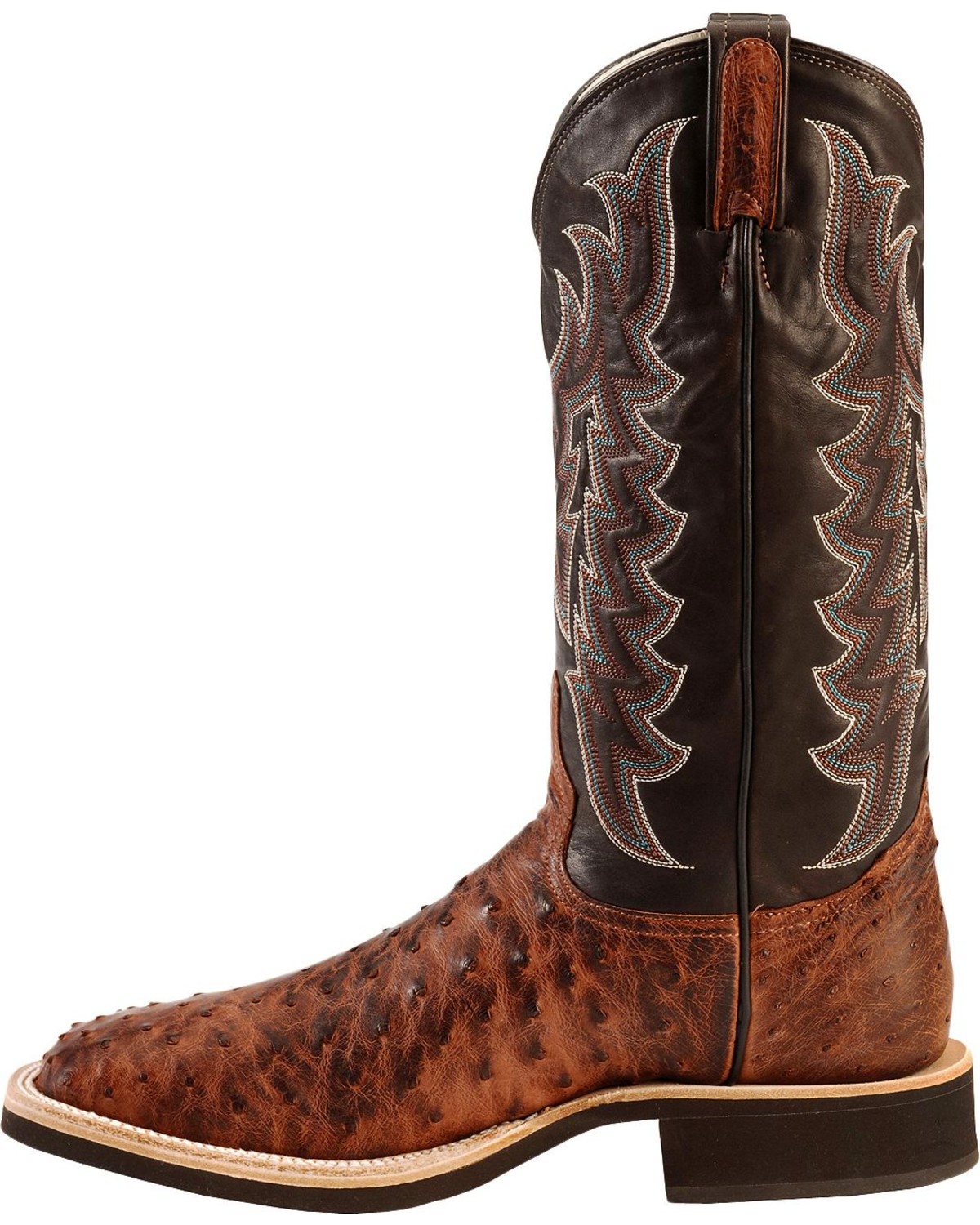 Tony Lama Vintage Full Quill Ostrich Crepe Cowboy Boots - Wide Square ...