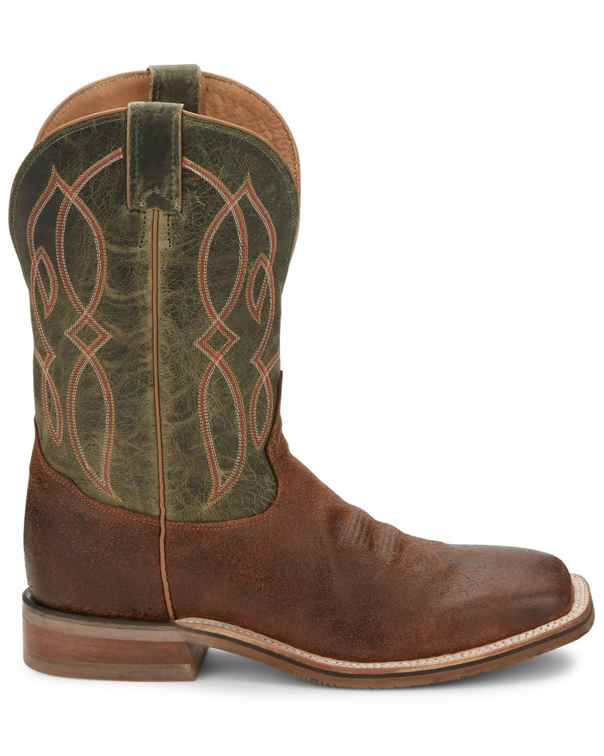 Tony Lama Men's Landgrab Brown Western Boots Wide Square Toe
