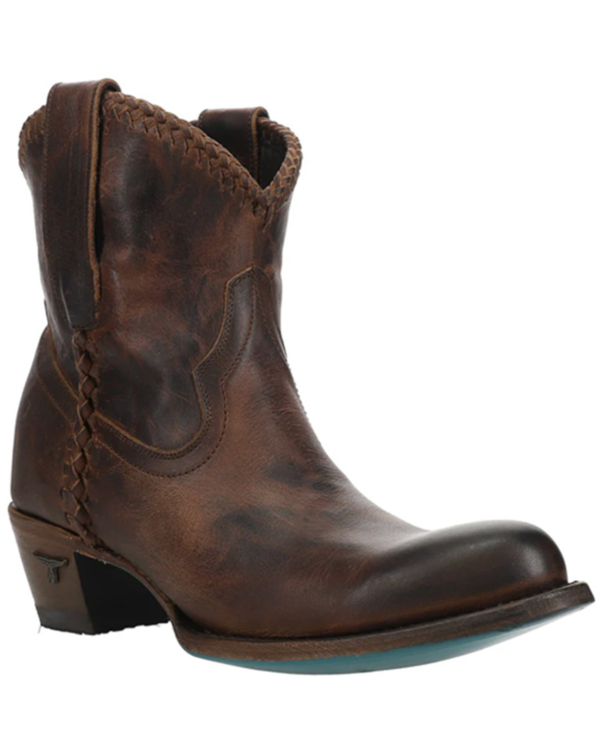 cognac platform booties