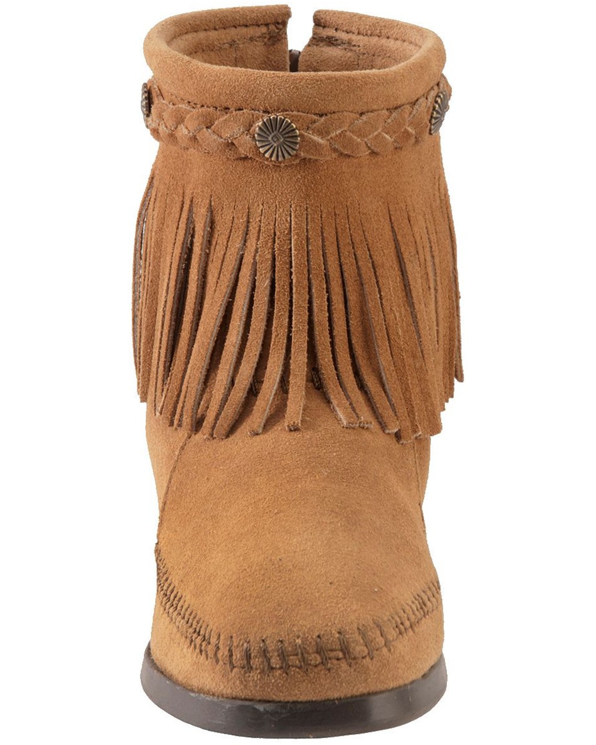 Minnetonka Back Zipper Ankle Moccasins - Country Outfitter