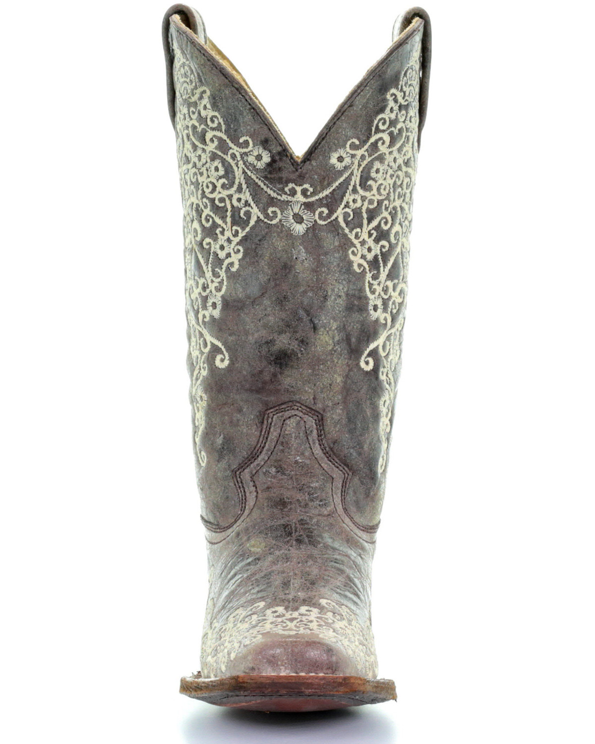 Corral Brown Crater Embroidered Cowgirl Boots - Square Toe - Country