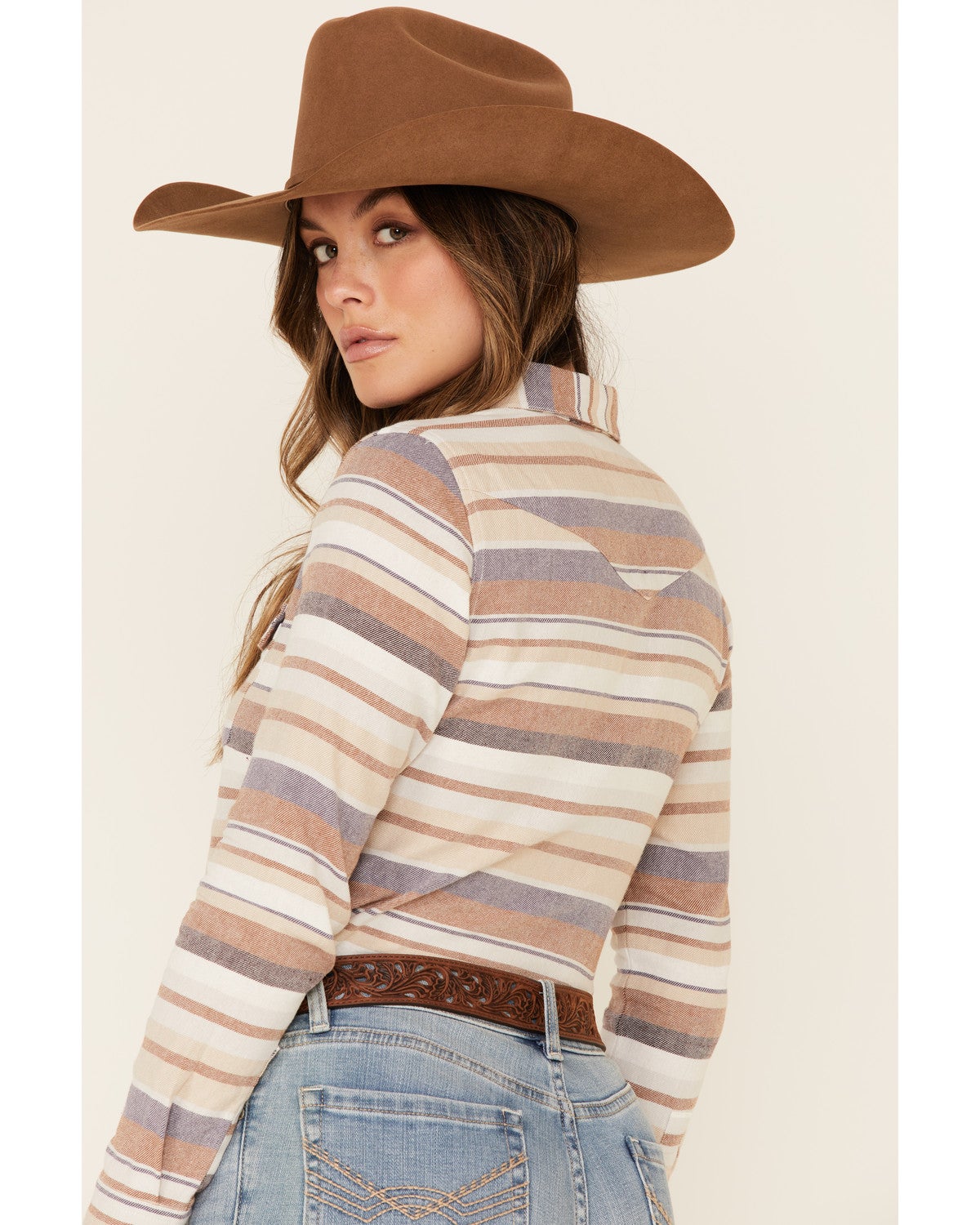 tan womens flannel