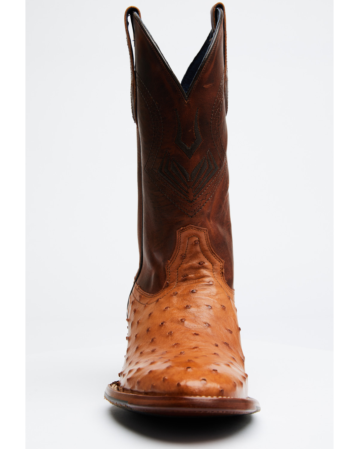 Cody James Men's Cognac Exotic Full-Quill Ostrich Western Boots - Round Toe - Country Outfitter