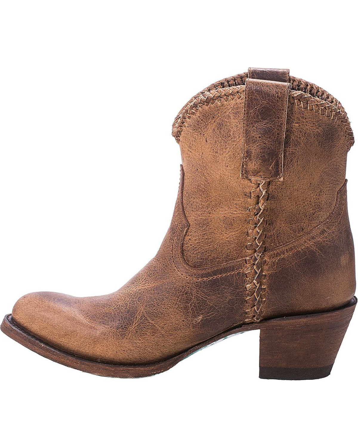 brown booties with small heel
