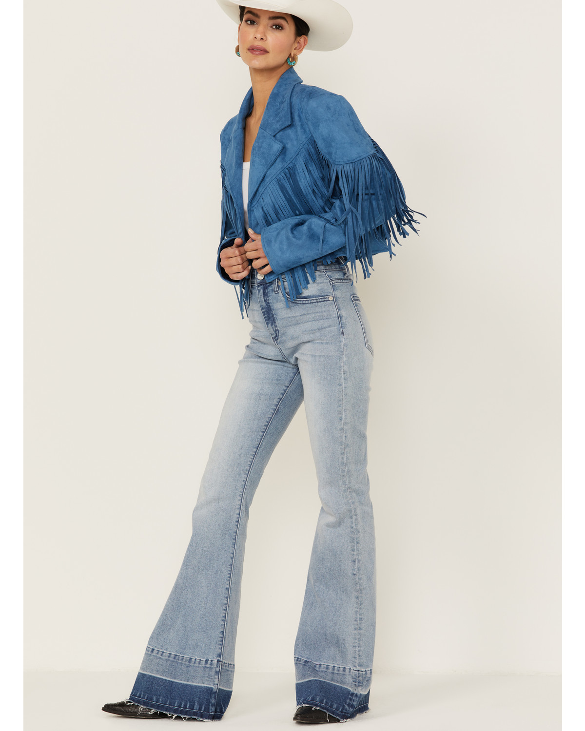 saints and hearts fringe jacket
