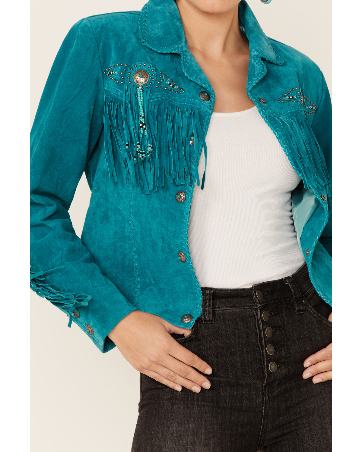 Scully Fringe & Beaded Boar Suede Leather Jacket - Country ... (1200 x 1500 Pixel)