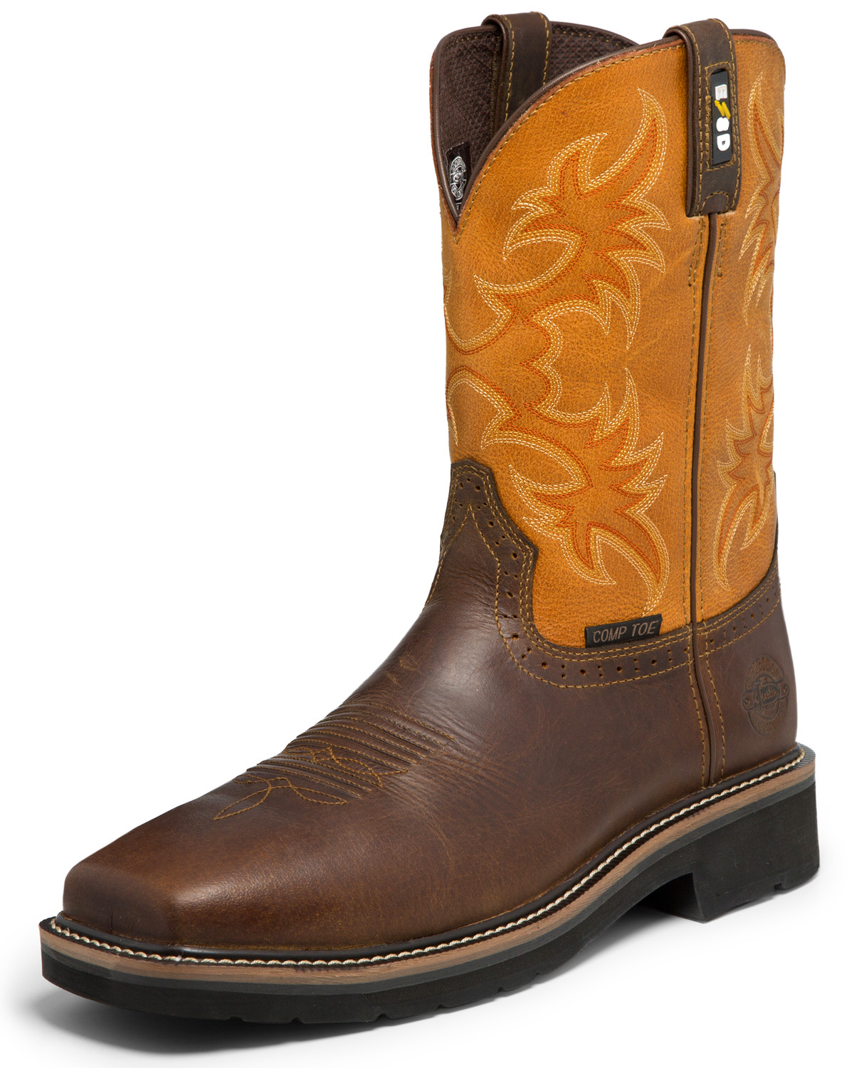 justin men's composite toe work boots