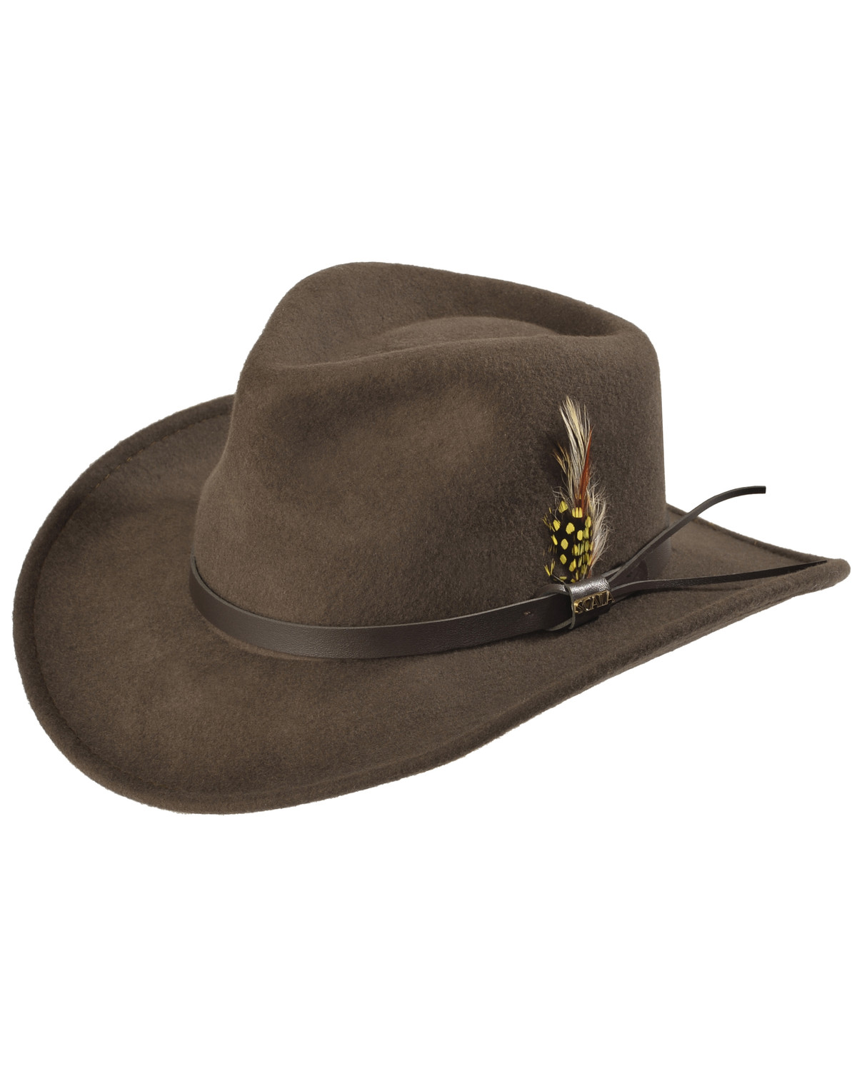 Scala Crushable Pinchfront Wool Outback Hat Country Outfitter