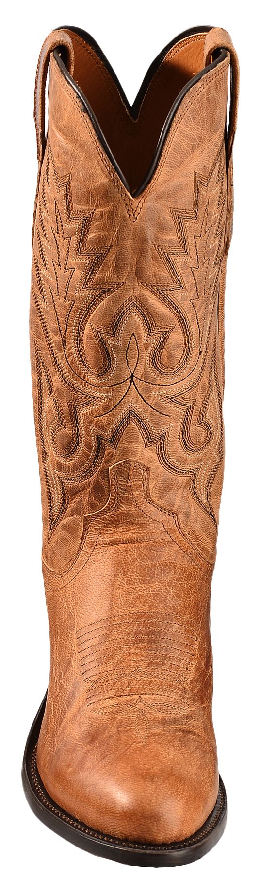 Lucchese Handmade 1883 Tan Mad Dog Goatskin Cowboy Boots Medium Toe