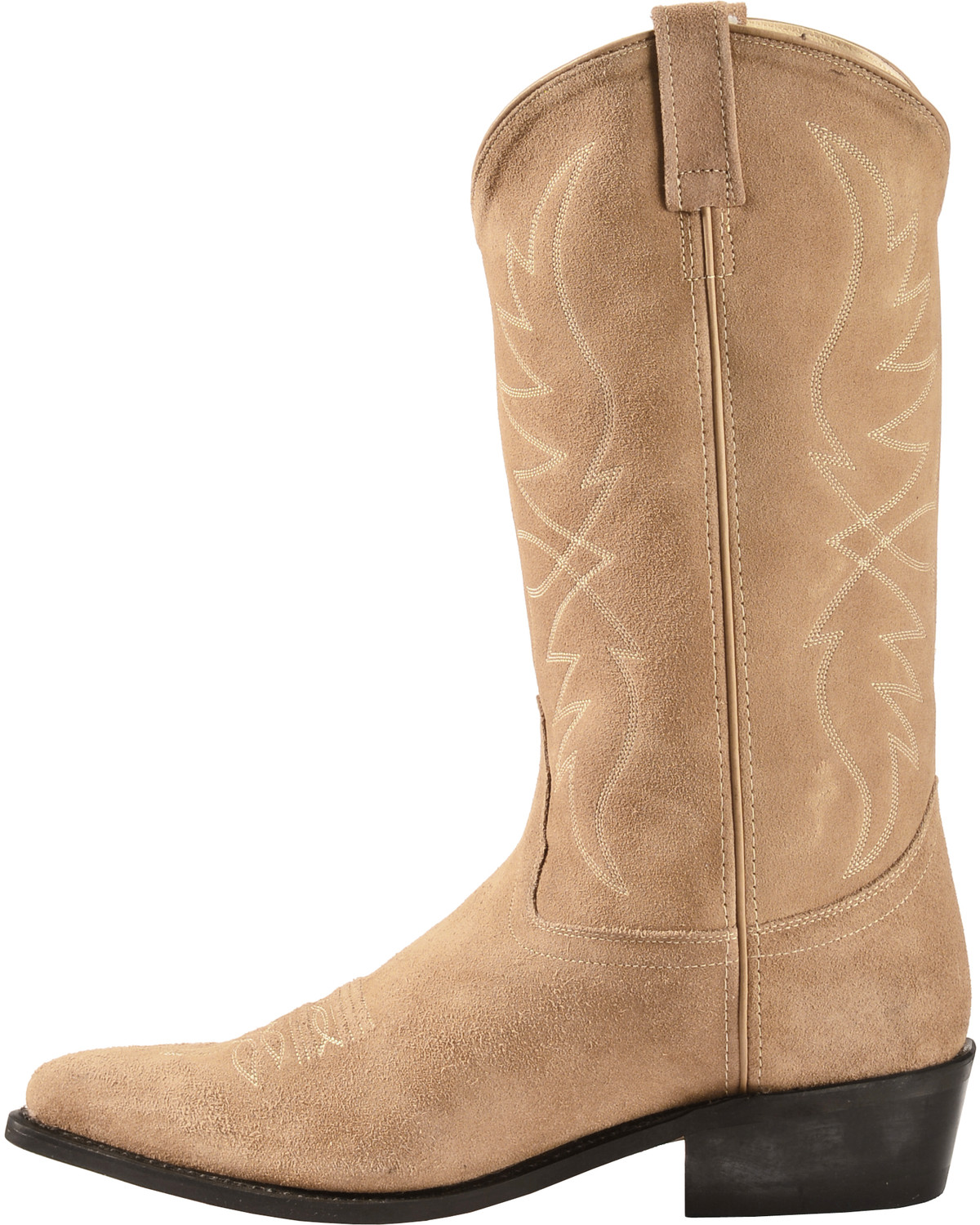 red suede cowboy boots
