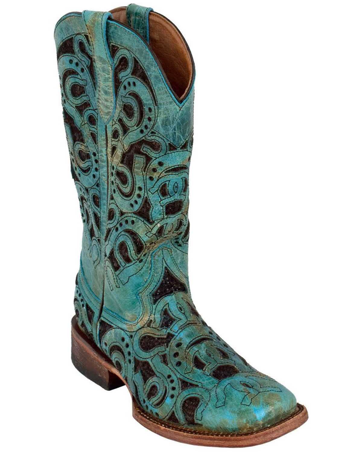 ladies turquoise cowboy boots