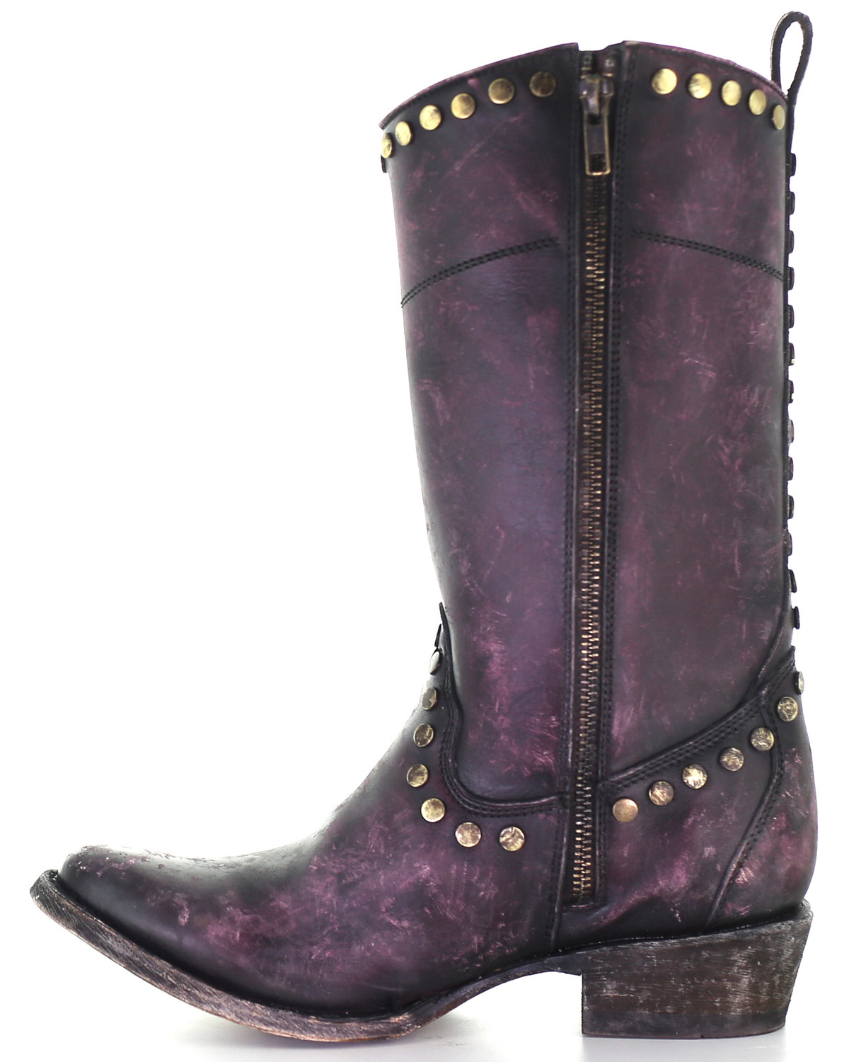 distressed women's cowboy boots