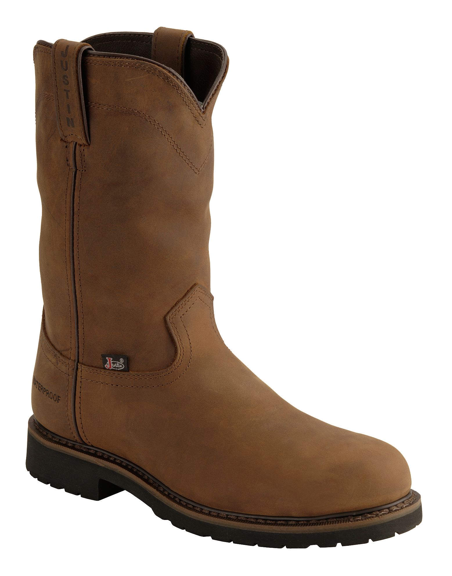 mens work boots pull on