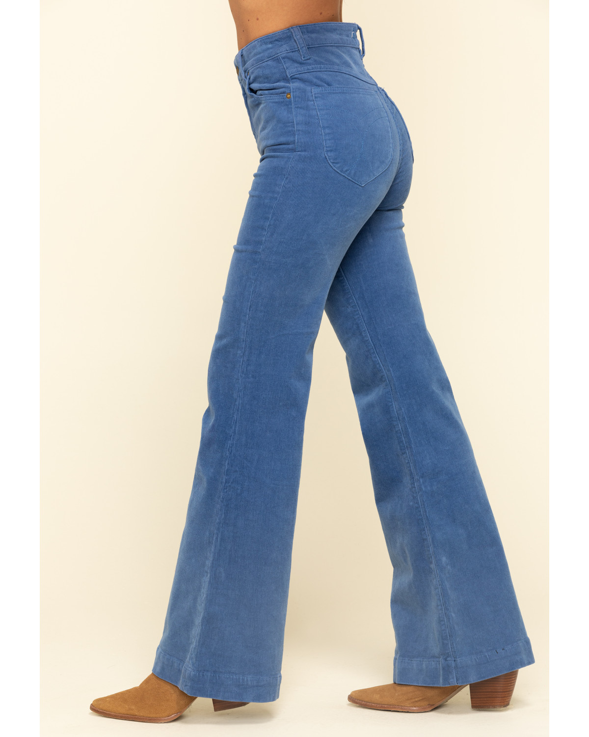 Rolla's Women's French Blue Corduroy Flare Jeans - Country Outfitter