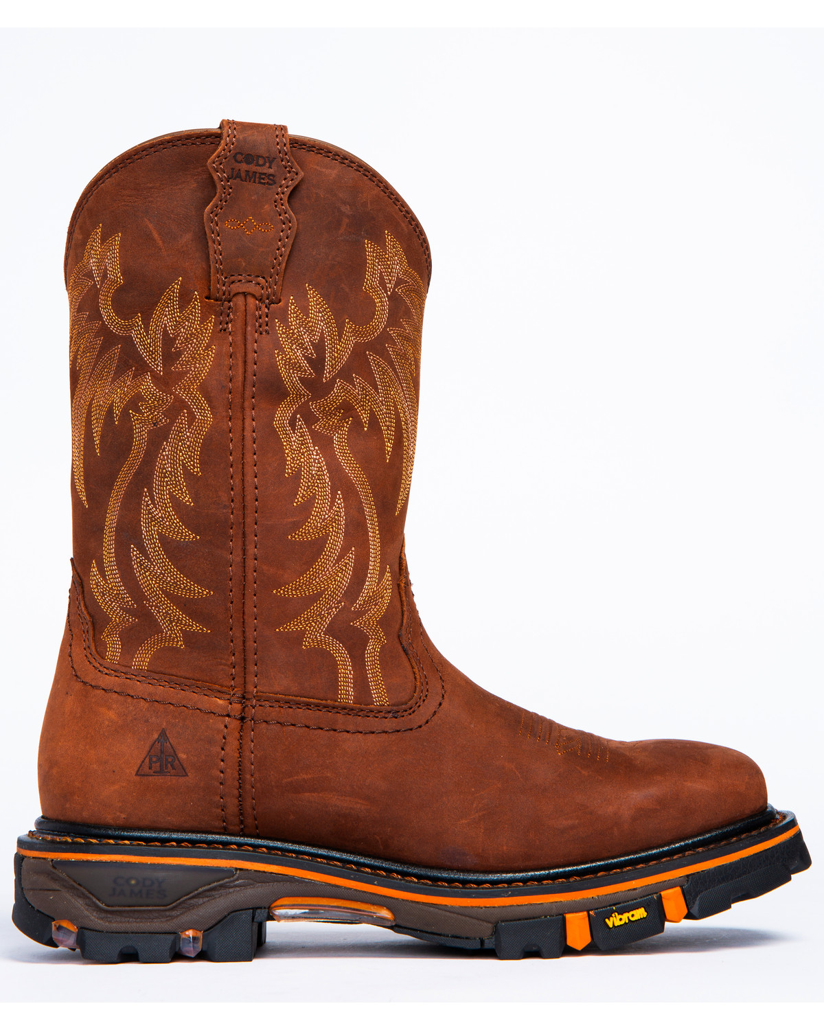 men's decimator skull western work boots