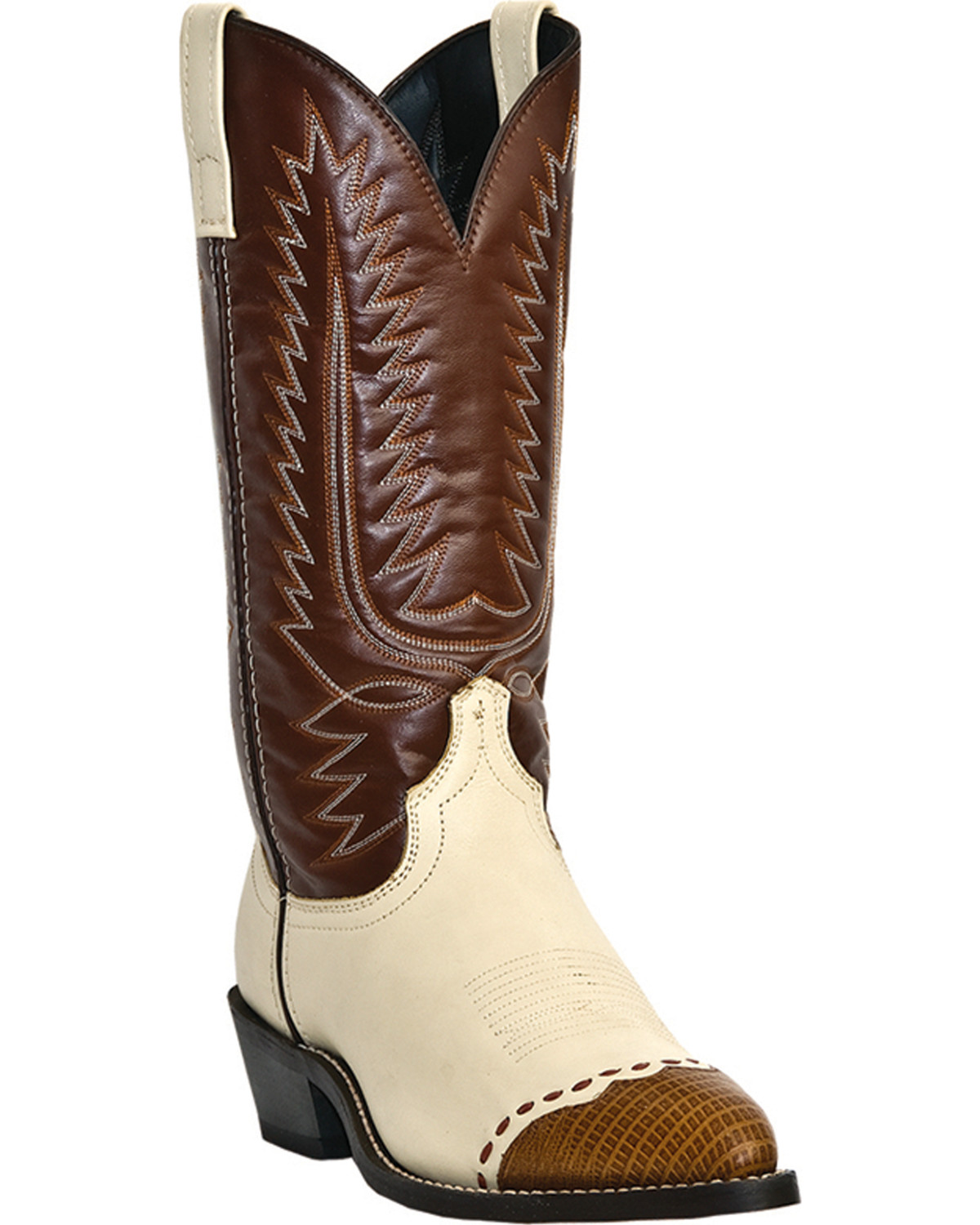 Laredo Men's Lizard Print Wingtip Cowboy Boots Country Outfitter