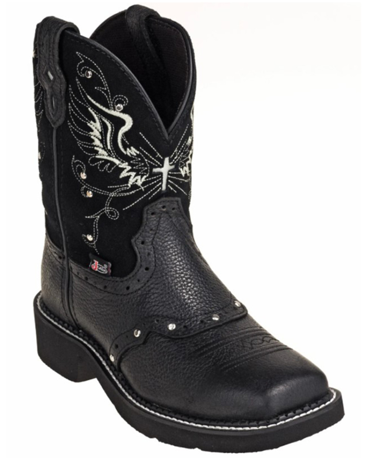 justin black western boots